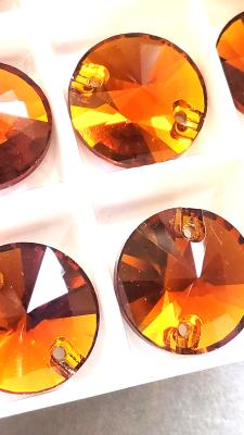 Aurora Crystal Rivoli Flatback Tangerine Orange from Rhinestonesonline