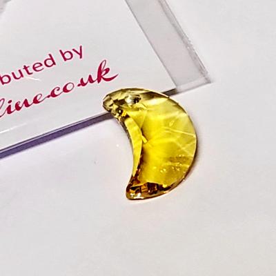 Genuine Swarovski Swarovski 6722 Moon Pendant - Light Topaz 16mm