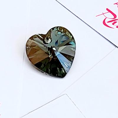 Authentic Swarovski Crystal from Rhinestones Online Swarovski 6228 Xilion Heart Pendant - Crystal Bronze Shade 14mm