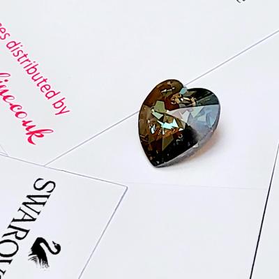 Authentic Swarovski Crystal from Rhinestones Online Swarovski 6228 Xilion Heart Pendant - Crystal Bronze Shade 14mm