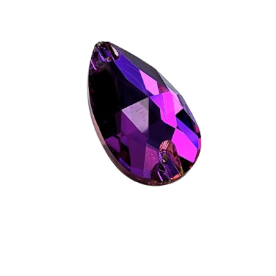 Aurora Pearshape 2 Hole Sew-On Flatback Crystal Violet Blue