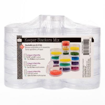 from Rhinestones Online Beadsmith 4Stack Jars - 19PC Assortment