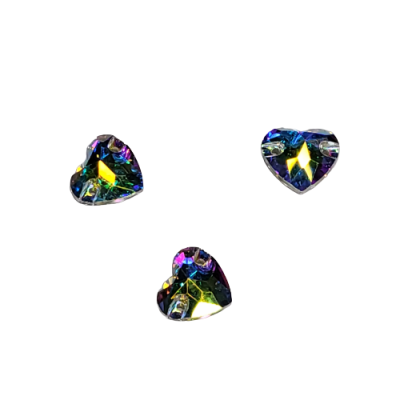 Aurora sew on heart - Crystal AB photograph