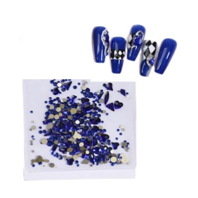 K9 Glass Nail Art Shapes - Blue Rhinestones Online Crystal Tips