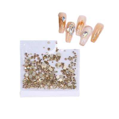 K9 Glass Nail Art Shapes - Gold Rhinestones Online Crystal Nail Tips