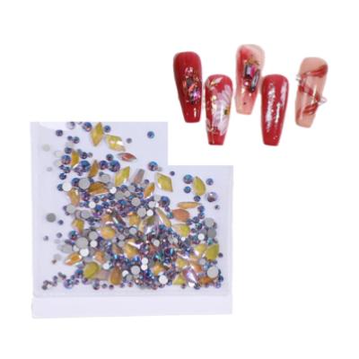 K9 Glass Nail Art Shapes - Purple AB Rhinestones Online Crystal Nail Shapes