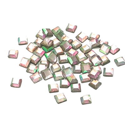Rhinestones online Crystal AB Squares - AAA Grade Glass Crystal AB Squares - AAA Grade Glass