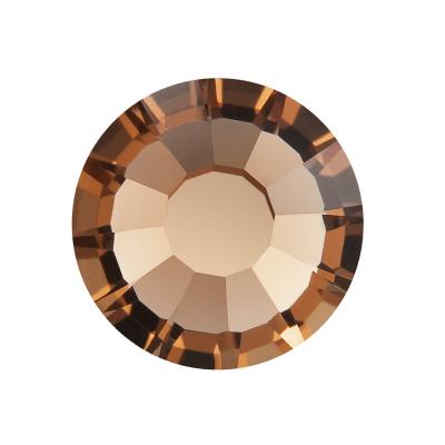 Preciosa VIVA12 Flatback rhinestone Light Smoked Topaz stock pic Preciosa VIVA12 Flatback rhinestone Light Smoked Topaz stock pic