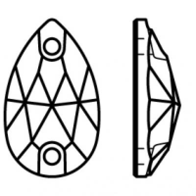 Preciosa Pearshape diagram sew on Preciosa Pearshape diagram sew on