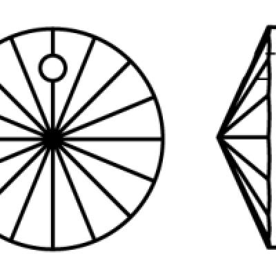 Preciosa Rivoli Pendant Diagram Single hole Preciosa Rivoli Pendant Diagram Single hole