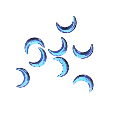 Rhinestones online Moons - Blue Moons - Blue