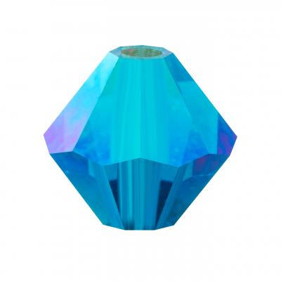 Preciosa Rondelle bead (bicone) Capri Blue Double AB Preciosa Rondell (Bicone) Capri Blue Double AB