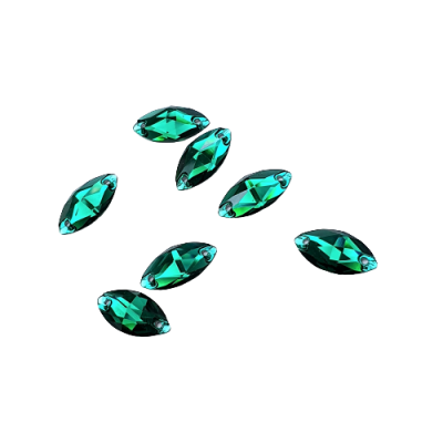 Preciosa Navette sew on Emerald photo by Rhinestones Online Preciosa Navette sew on Emerald - photo by RhinestonesOnline