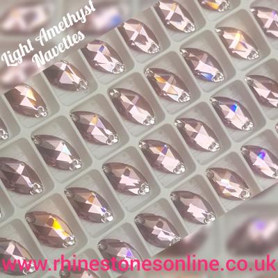Preciosa Light Amethyst Navette Discontinued Sew On Photograph RhinestonesOnline Preciosa Navette Light Amethyst