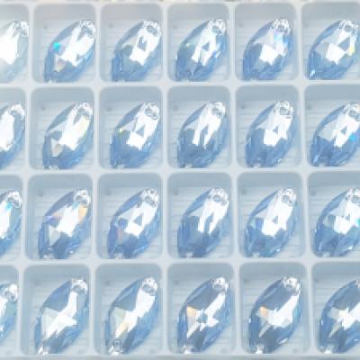 Rhinestones Online Photo Preciosa Light Sapphire Navette discon. Photo Preciosa Light Sapphire Sew On Navette