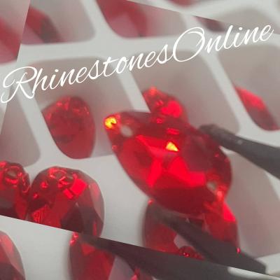 RhinestonesOnline Photograph Light Siam Pearshape sew-on RhinestonesOnline Photograph Light Siam Pearshape sew-on