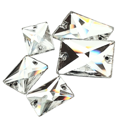 Preciosa Rectangle - crystal - photograph, Rhinestones Online