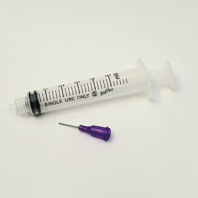 21 Gauge Purple Tip Needle & 5ml Syringe