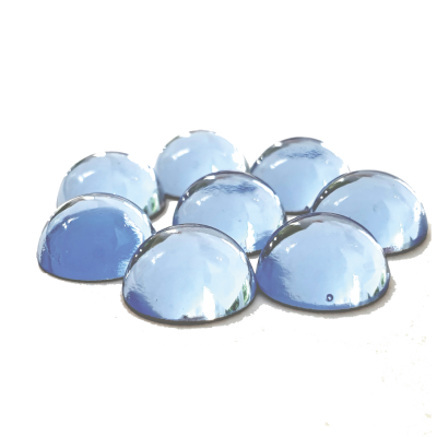 Preciosa Transparent Round Cabochons - Light Sapphire