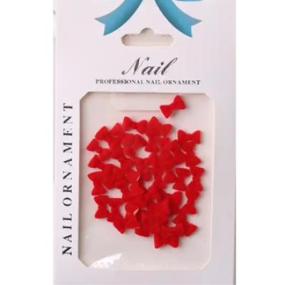 Red Velvet Bow Bowtie Nail Art