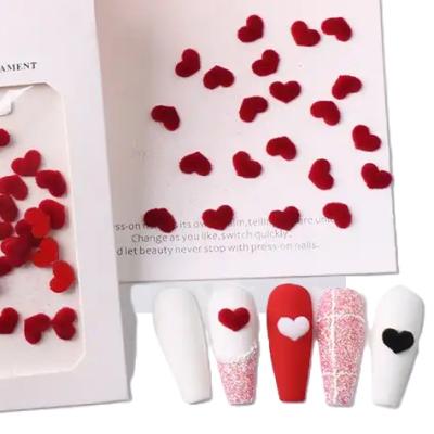 Red Velvet Heart Nail Art