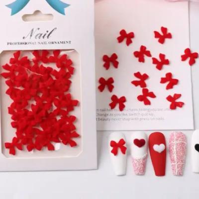 Red Velvet Ribbons Nail Art
