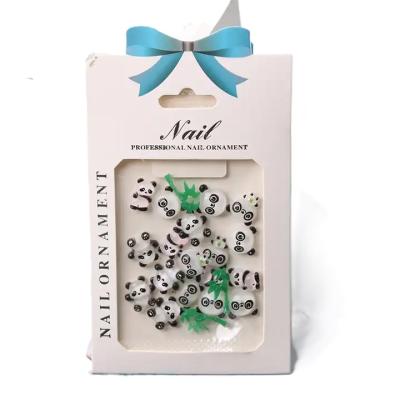resin panda nail art charm bamboo cute