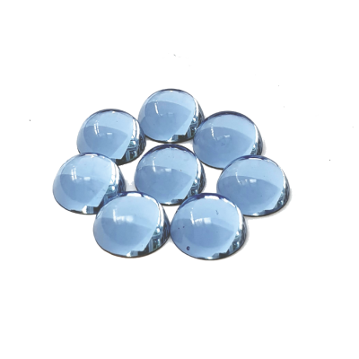 Preciosa Transparent Round Cabochons - Light Sapphire pic 2