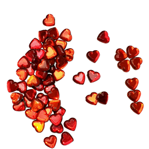 Siam Hearts - AAA Grade Glass Shapes