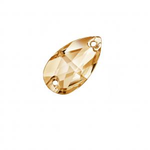 Preciosa Pearshape Light Colorado Topaz sew on discontinued